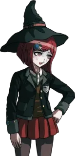 🪄 Himiko Yumeno Danganronpa V3: Killing Harmony anime, witch, danganronpa, himiko yumeno, video game, character, school uniform telegram sticker