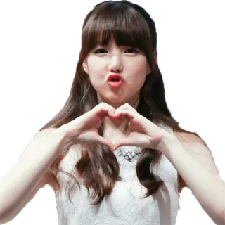 ❤ cuore, amore, asiatica, carina, donna, ragazza, coreana whatsapp sticker