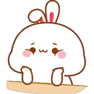 🍼 bunny, cute, cartoon, sticker, animal, rabbit, kawaii whatsapp sticker
