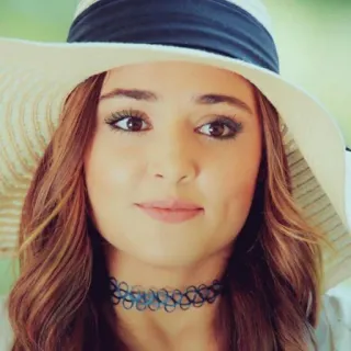 😊 mulher, chapéu, retrato, moda, beleza, garota, verão, estilo telegram sticker