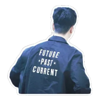 ✋️ FUTURE *PAST* CURRENT futuro, passato, attuale, tempo, parole whatsapp sticker