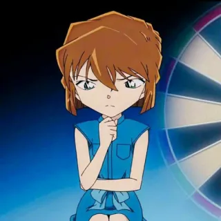 🤔 anime, dziewczyna, kreskówka, postać telegram sticker
