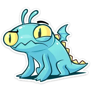 😠 монстр, милый, наклейка, мультик, фэнтези, животное telegram sticker