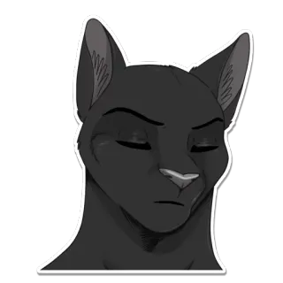 🤔 Katze, Tier, Haustier, schwarze Katze, Katzenartig, niedlich, Aufkleber telegram sticker