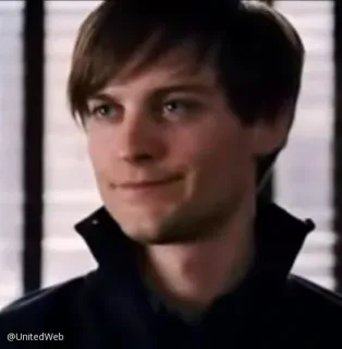 😁 Peter Parker Spider-Man 3 tobey maguire, movie, spider-man, evil telegram sticker