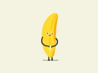 😉 fruit, banana, cartoon, happy telegram sticker