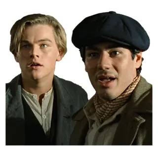 😳 Jack Dawson, Fabrizio De Rossi Titanic Leonardo DiCaprio, Danny Nucci, Filme, Drama, Romance telegram sticker