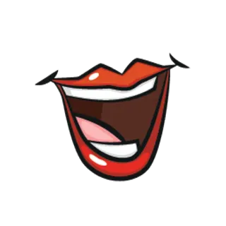😋 boca, lábios, desenho animado, expressão whatsapp sticker