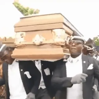 ⚰️ coffin dance, meme, pallbearers, funeral whatsapp sticker