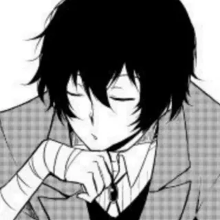 📄 Dazai Osamu Bungo Stray Dogs Anime, Manga, Dazai, Bungo Stray Dogs, Postać, Portret telegram sticker