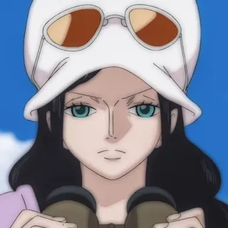 😐 Nico Robin One Piece Anime, One Piece, Nico Robin, Frau, Fernglas telegram sticker