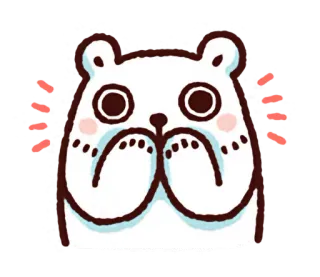 🐻 animal, bear, cute, kawaii, sticker, cartoon whatsapp sticker