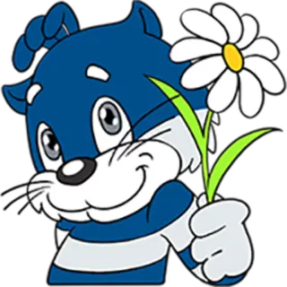 🍀 Cartoon, Tier, Blume, Süß, Illustration, Aufkleber telegram sticker