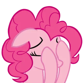😞 Pinkie Pie My Little Pony розовый пони, мультфильм, My Little Pony, пони, персонаж telegram sticker