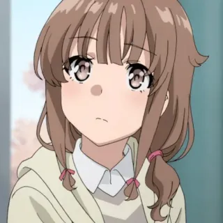 🐾 animé, fille, mignon, brune telegram sticker