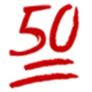 💯 50 Zahl, rot, fünfzig telegram sticker