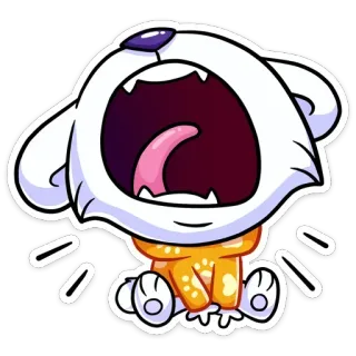 😭 кот, мультфильм, плачущий, кричащий, стикер, животное telegram sticker