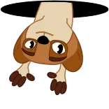 👋 犬, 動物, 漫画, 逆さま, かわいい, ペット telegram sticker