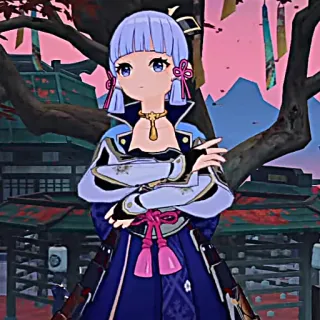 ❄️ Ayaka Genshin Impact Ayaka, Genshin Impact, Anime, Video game, Karakter, imut, Waifu telegram sticker