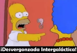 🙈 Homer Simpson The Simpsons ¡Desvergonzada Intergaláctica! 호머 심슨, 마지 심슨, 심슨 가족, 만화, 무례한, 모욕, 웃긴, 코미디 telegram sticker