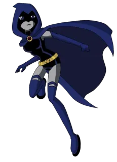 👀 Raven Teen Titans Raven, Młodzi Tytani, Superbohater, Kreskówka, DC Comics, animowany telegram sticker