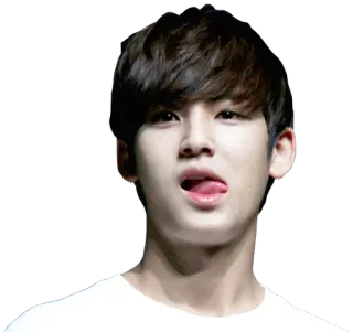😜 orang, pria, lidah, pria, korea, asia telegram sticker
