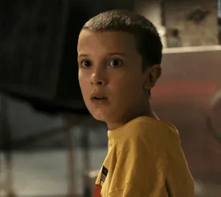 🌞 Eleven Stranger Things Undici, Stranger Things, Millie Bobby Brown, Netflix, Fantascienza, Serie TV telegram sticker