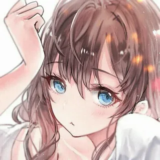 🎡 Fille animé, Dessin animé, Portrait, Mignon, Fille, Illustration telegram sticker