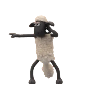 🕺 Shaun the Sheep pecora, animale, cartone animato, stop motion, claymation telegram sticker