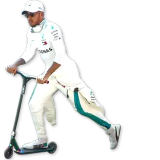 🏂 Lewis Hamilton patinete, atleta, corredor, deportes, casco whatsapp sticker