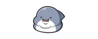 🦈 requin, mignon, animal, dessin animé, tache, créature marine, amical telegram sticker