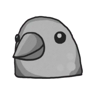 🐦 bird, animal, cute, grey telegram sticker
