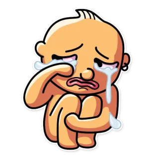 😢 sad, crying, tears, upset, emotional, cartoon telegram sticker