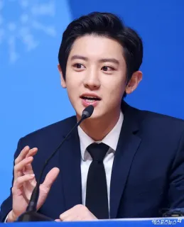 ☁️ Chanyeol kpop, penyanyi, exo, korea, idola, selebriti telegram sticker