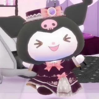 😄 Kuromi Kuromi, Sanrio, fofo, kawaii, personagem, desenho animado whatsapp sticker