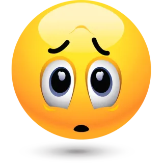 😦 表情符号, 倒脸, 难过, 傻 telegram sticker