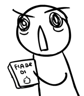 😡 FIABE 01 desenho animado, livro, italiano, engraçado, desenho whatsapp sticker