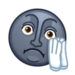 👏 พระจันทร์, หน้า, เศร้า, วิงวอน, ขอร้อง, อีโมจิ, สีหน้า telegram sticker