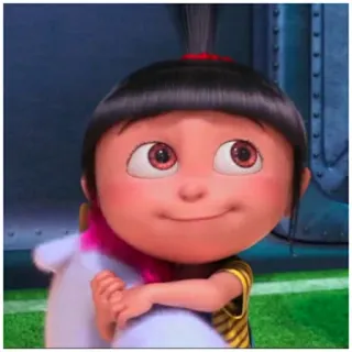 😸 Agnes Despicable Me kartun, gadis, karakter, animasi, unicorn, imut telegram sticker