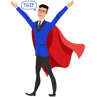 😇 TGIF TGIF, Пятница, Праздник, Конец недели, Радость whatsapp sticker