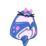 😨 cartoon, blue, funny, monster, character, cute telegram sticker