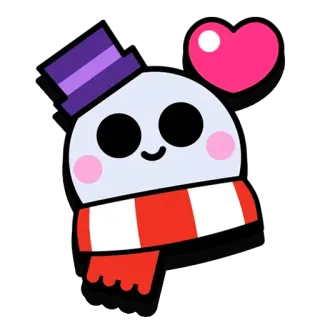 ⛄️ 可爱, 雪, 心, 围巾, 帽子 telegram sticker