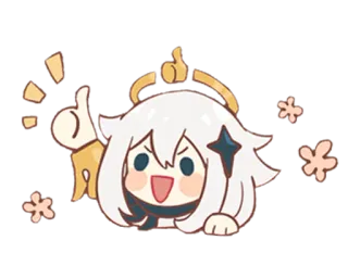 👍 Paimon Genshin Impact paimon, genshin, carino, kawaii, anime, personaggio telegram sticker