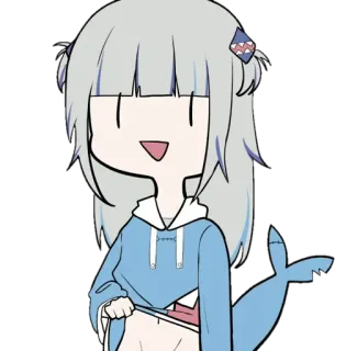 🙂 Gawr Gura vtuber, 鲨鱼, 动漫, 可爱, gura, gawr whatsapp sticker