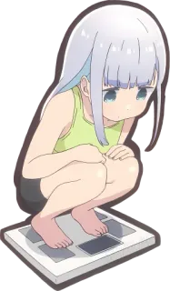 ⚖ Anime, Fille, Balance, Fitness telegram sticker
