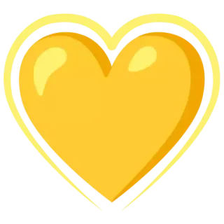 ❤️ corazón, amarillo, amor, pixelado, icono telegram sticker