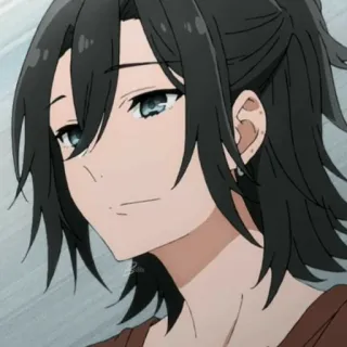 😌 Anime, Horimiya, Manga, Retrato, Personaje, Ilustración telegram sticker