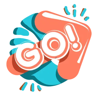 🏃‍♂ GO! вперед, слово, графика, мотивация, поддержка telegram sticker