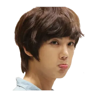 😟 hombre, cara, retrato, persona, cabeza, expresión, asiático whatsapp sticker