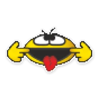 😝 Emoji, Ngón giữa, Hoạt hình, Xúc phạm, Nghệ thuật điểm ảnh telegram sticker
